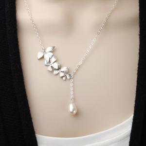 Pearl Bridesmaid Necklace - White P..